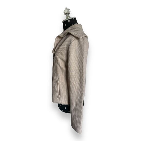 Cabi Womens Jacket Size Small Ryder Oatmeal Heather Moto Diamond Quilted Stylish - Picture 7 of 12